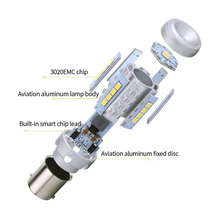 2pcs 7440 IC12-28V / 16.68W / 1.39A Car 3020EMC-26 Constant Current Wide Voltage Turn Signal Light (Yellow Light) - Arrow Turn Lights by PMC Jewellery | Online Shopping South Africa | PMC Jewellery | Buy Now Pay Later Mobicred