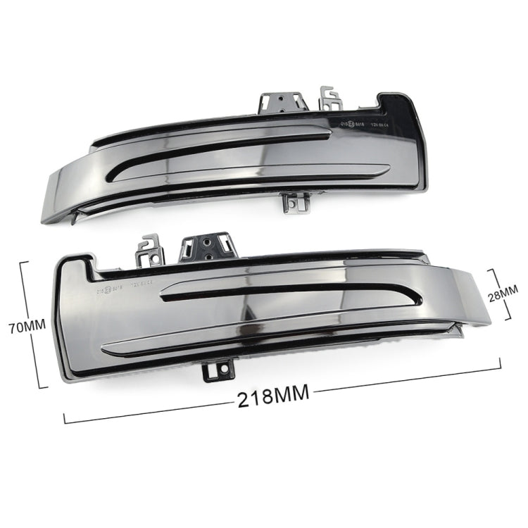 1 Pair For Mercedes-Benz A Class W176 2013-2017 Car Dynamic LED Turn Signal Light Rearview Mirror Flasher Water Blinker (Transparent Black) - Arrow Turn Lights by PMC Jewellery | Online Shopping South Africa | PMC Jewellery