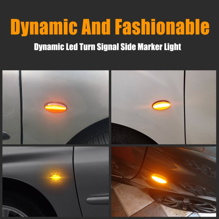 2pcs For Peugeot 1007 Car Dynamic LED Fender Side Light 817300H010 (Transparent) - Arrow Turn Lights by PMC TechLife | Online Shopping South Africa | PMC TechLife | Buy Now Pay Later Mobicred