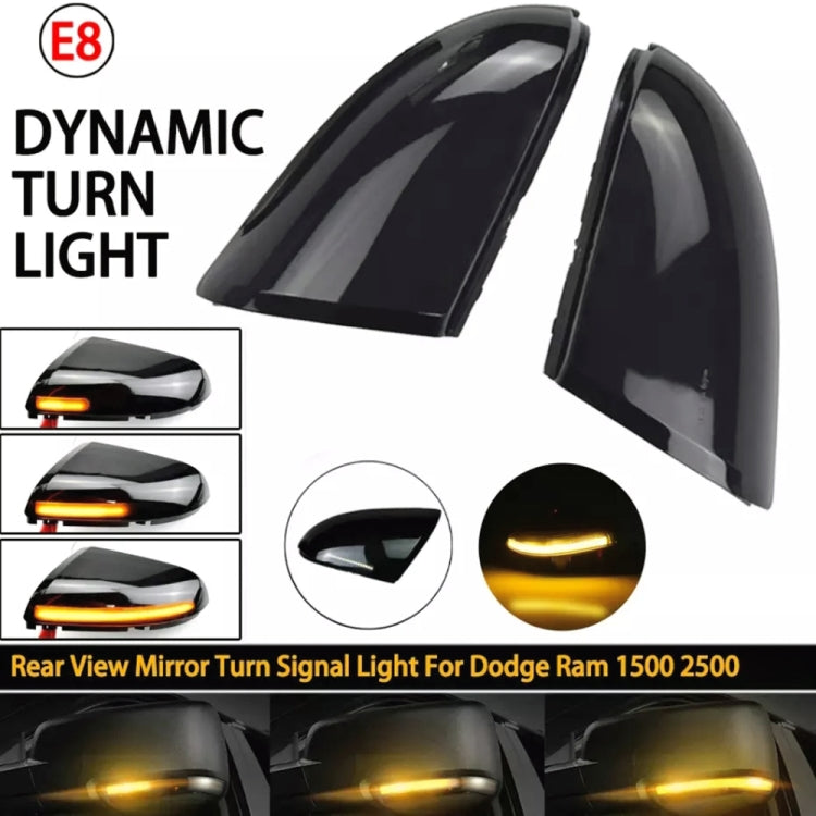 1 Pair For Dodge Ram 1500 2009-2018 Car Dynamic LED Turn Signal Light Rearview Mirror Flasher Water Blinker (Transparent Black) - Arrow Turn Lights by PMC TechLife | Online Shopping South Africa | PMC TechLife | Buy Now Pay Later Mobicred