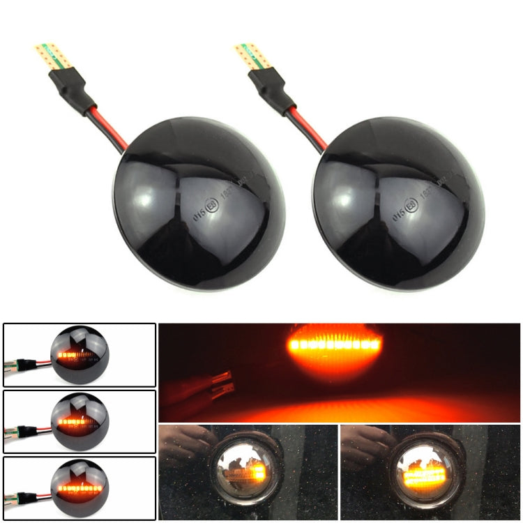 2pcs For Land Rover Range Rover L322 2002-2012 Car Dynamic LED Fender Side Light (Transparent Black) - Arrow Turn Lights by PMC TechLife | Online Shopping South Africa | PMC TechLife | Buy Now Pay Later Mobicred
