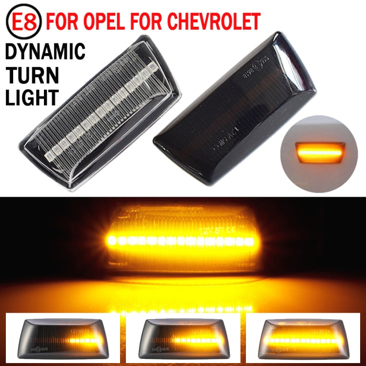 2pcs For Chevrolet Cruze 2009-2014 Car Dynamic LED Fender Side Light 1713423(Transparent Black) - Arrow Turn Lights by PMC TechLife | Online Shopping South Africa | PMC TechLife | Buy Now Pay Later Mobicred