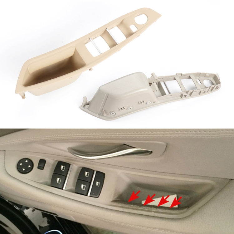 For BMW F10 2011-2017 Right Driving Car Door Window Lift Switch Trim Panel (Coffee) - Car Interior Mouldings by PMC TechLife | Online Shopping South Africa | PMC TechLife | Buy Now Pay Later Mobicred
