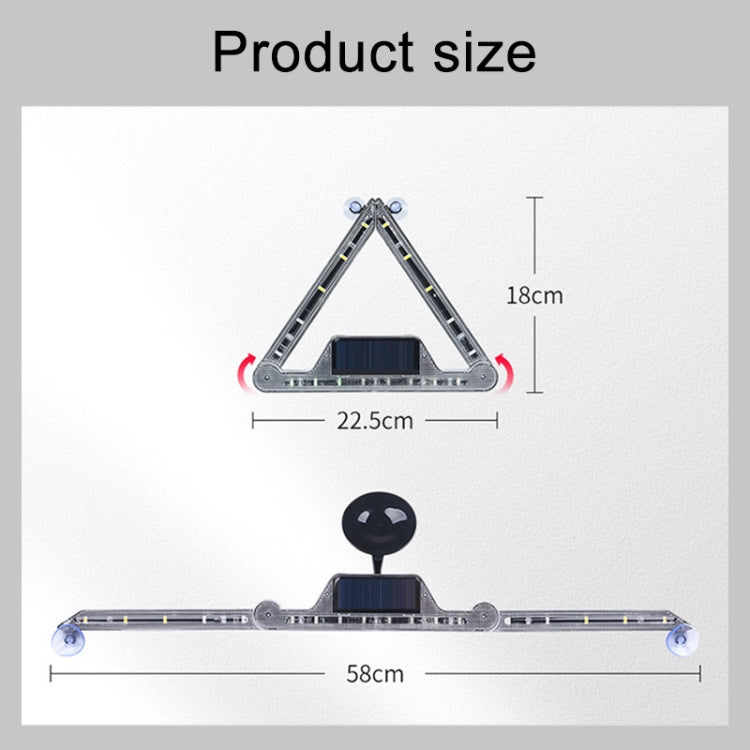 Car Triangular Light Warning Sign Solar Charging Strobe Emergency Ranger Light (Colorful Light) - Warning Lights by PMC TechLife | Online Shopping South Africa | PMC TechLife | Buy Now Pay Later Mobicred