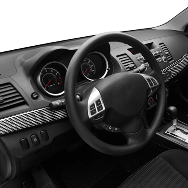 4 PCS Car Carbon Fiber Dashboard Panel Decorative Sticker for Mitsubishi Lancer EVO 2008-2015, Left Drive - Car Interior Mouldings by PMC Jewellery | Online Shopping South Africa | PMC Jewellery | Buy Now Pay Later Mobicred