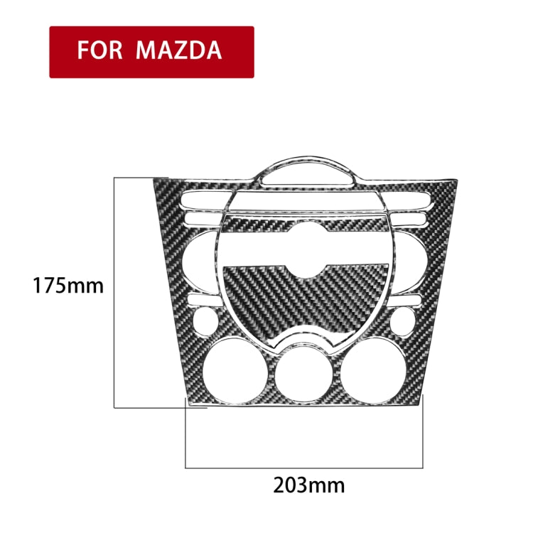 3 in 1 Car Carbon Fiber Dashboard Multimedia Panel Decorative Sticker for Mazda RX8 2004-2008, Left and Right Drive Universal - Car Interior Mouldings by PMC TechLife | Online Shopping South Africa | PMC TechLife | Buy Now Pay Later Mobicred