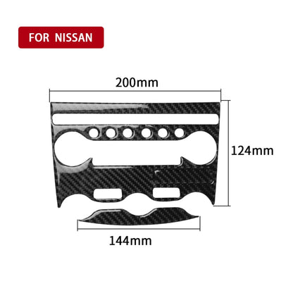 3 in 1 Car Carbon Fiber Air Conditioning Adjustment Panel Decorative Sticker for Nissan 370Z Z34 2009-, Left and Right Drive Universal - Car Interior Mouldings by PMC Jewellery | Online Shopping South Africa | PMC Jewellery | Buy Now Pay Later Mobicred