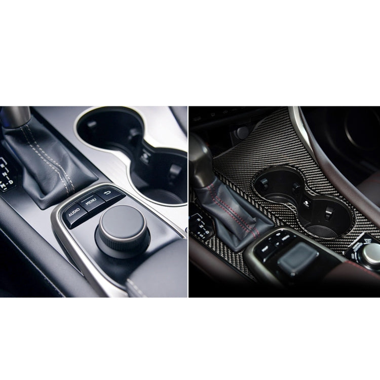 Car Carbon Fiber Water Cup Holder Panel Decorative Sticker for Lexus RX300 / 270 / 200T / 450h 2016-2019, Left Drive - Car Interior Mouldings by PMC Jewellery | Online Shopping South Africa | PMC Jewellery | Buy Now Pay Later Mobicred