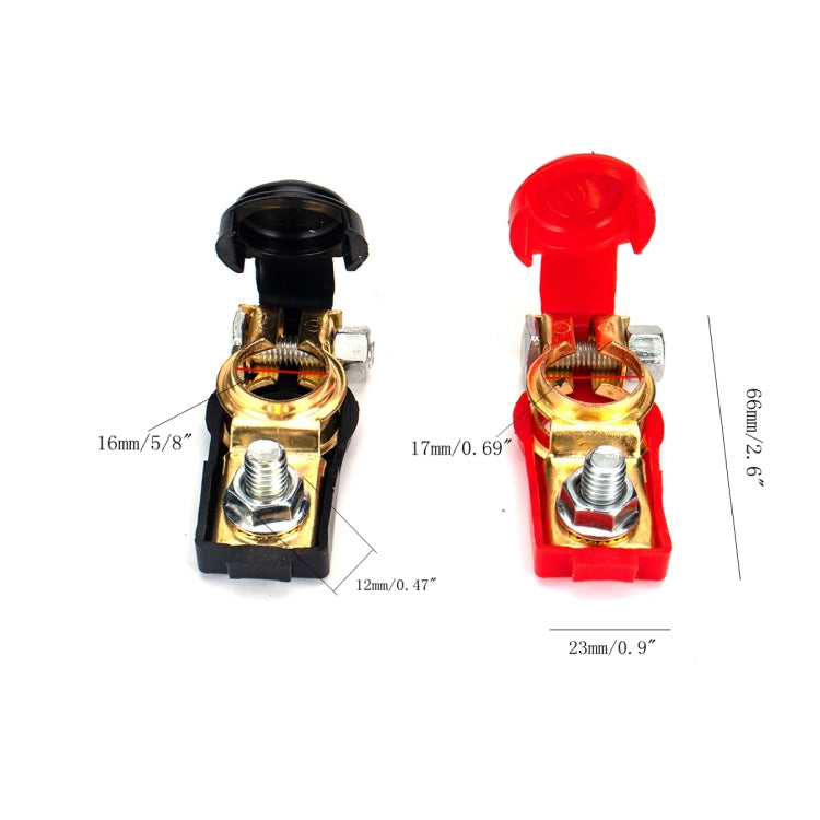 1 Pair Car Battery Cable Terminal Clamps Connectors Battery Clip Wiring with Protective Cleaning - Booster Cable & Clip by PMC TechLife | Online Shopping South Africa | PMC TechLife | Buy Now Pay Later Mobicred