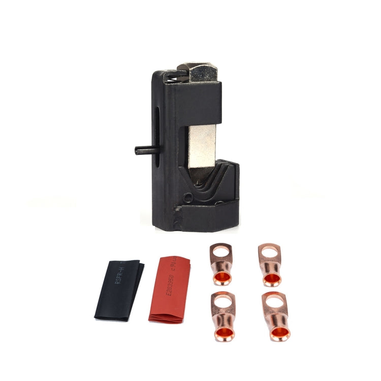 Car Battery Cable Hammer Crimper Hammer Lug Crimper Tool Pliers with T2 Copper 2 x 3/8 Heavy-duty Cold-pressed Wire Terminals - Booster Cable & Clip by PMC TechLife | Online Shopping South Africa | PMC TechLife | Buy Now Pay Later Mobicred