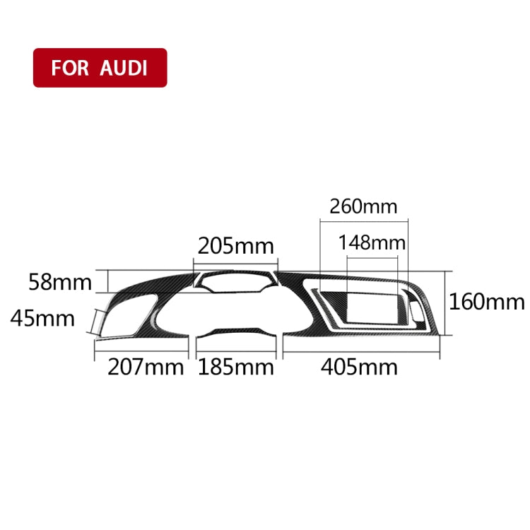 Car Carbon Fiber Dashboard Frame Decorative Sticker for Audi A4 2009-2010 / A4L 2009-2012, Left Drive - Car Interior Mouldings by PMC Jewellery | Online Shopping South Africa | PMC Jewellery | Buy Now Pay Later Mobicred