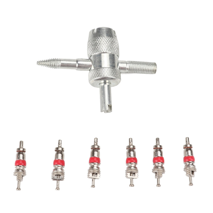 4 in 1 Remover Tool + 6 Car Trunk Motorcycles Tire Valve - Tire Repair & Installation Tools by PMC TechLife | Online Shopping South Africa | PMC TechLife | Buy Now Pay Later Mobicred
