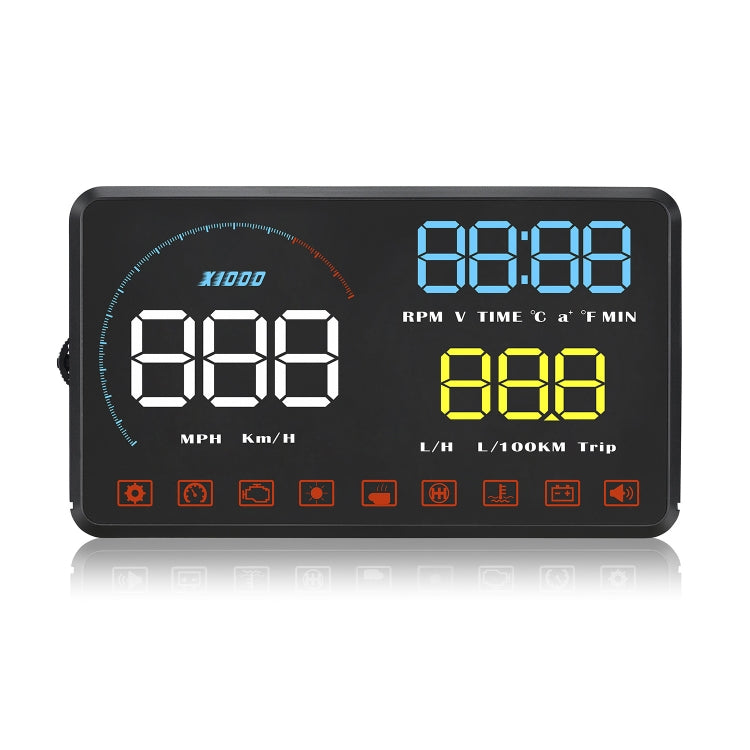 A9 5.5 inch Universal Car OBD2 HUD Vehicle-mounted Head Up Display (Blue) - Head Up Display System by PMC TechLife | Online Shopping South Africa | PMC TechLife | Buy Now Pay Later Mobicred