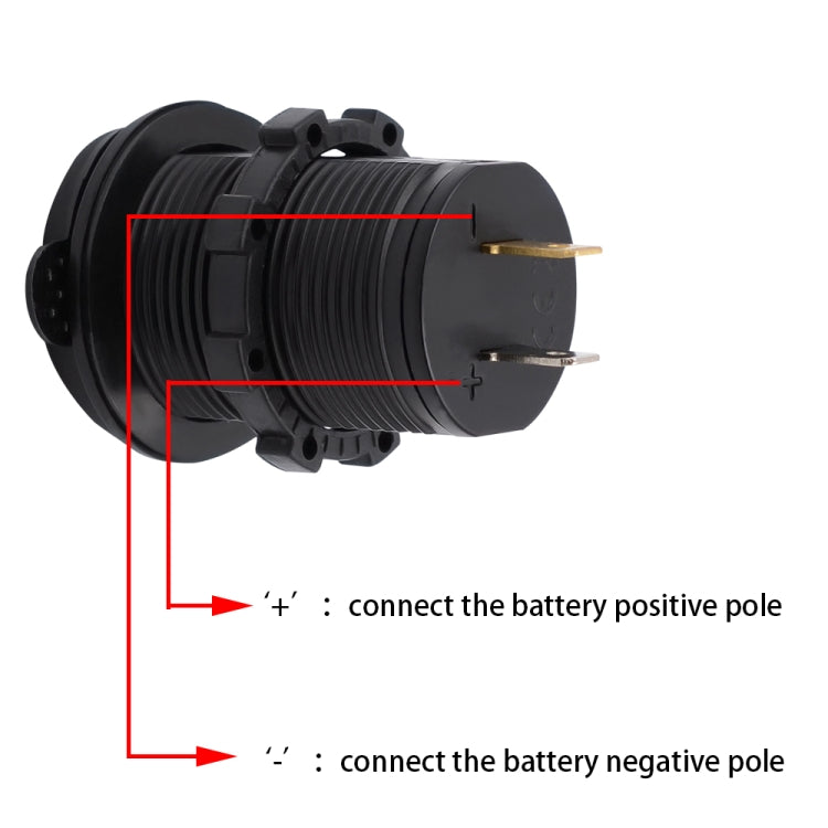 Universal Car Dual USB Charger Power Outlet Adapter 4.2A 5V IP66 with Aperture + 60cm Cable(Orange Light) - DIY Modified Charger by PMC TechLife | Online Shopping South Africa | PMC TechLife | Buy Now Pay Later Mobicred