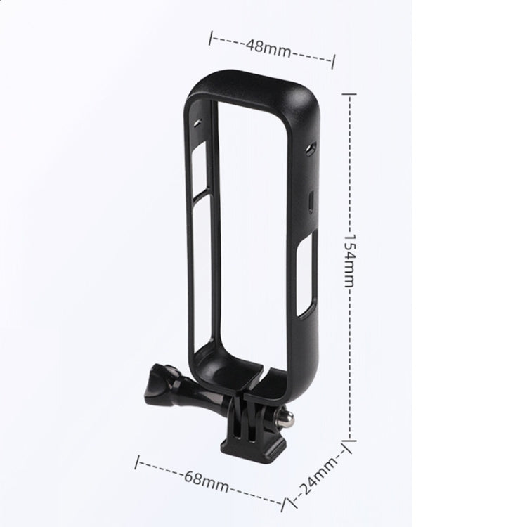 For Insta360 X4  PC Plastic Protective Frame with Adapter Mount & Screw (Black) - Mount & Holder by PMC TechLife | Online Shopping South Africa | PMC TechLife | Buy Now Pay Later Mobicred