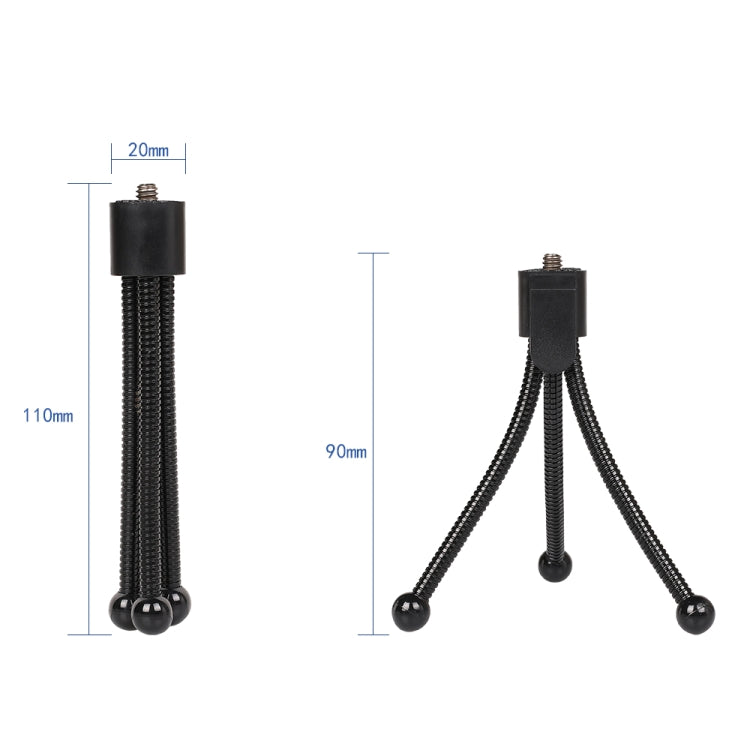 Mini Metal Desktop Tripod Mount with UNC1/4 screw interface, Max Load: 0.6kg - free shipping - PMC TechLife - Order now!