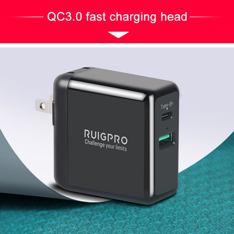RUIGPRO 5V 3A QC 3.0 + PD Quick Charger Power Adapter for DJI OSMO Action, US Plug - Cable & Charger by PMC TechLife | Online Shopping South Africa | PMC TechLife | Buy Now Pay Later Mobicred