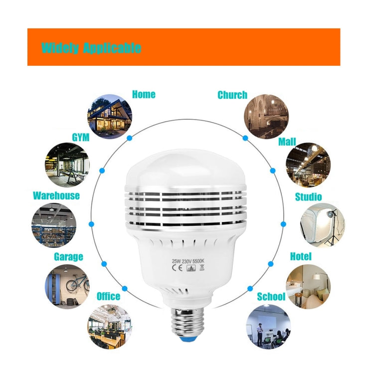 MANTOO PGL25 25W 230V 5500K 2990LM LED Light Bulb for Photography Lighting - free shipping - PMc TechLife - Order now!