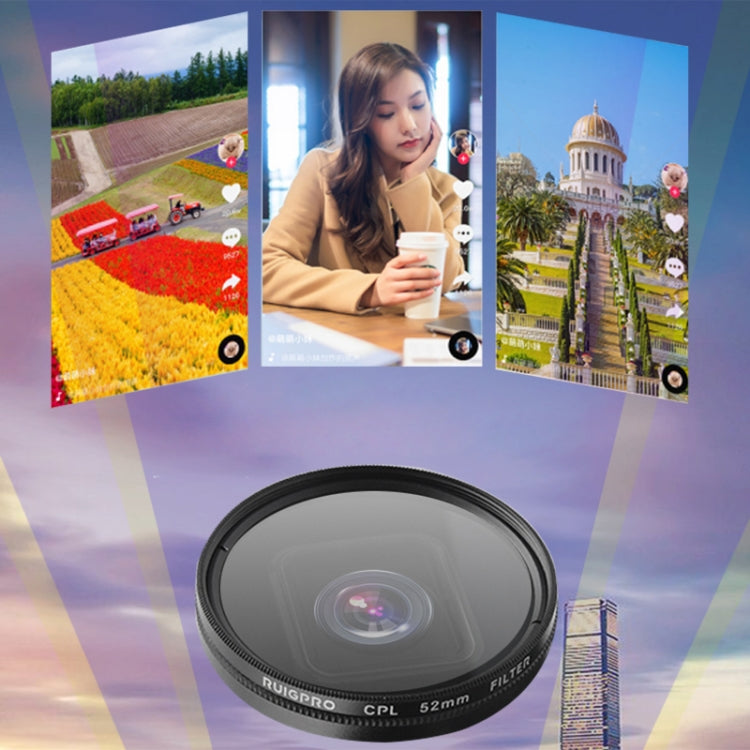 RUIGPRO for GoPro HERO 7/6 /5 Professional 52mm UV Lens Filter with Filter Adapter Ring & Lens Cap - free shipping - PMC TechLife - Order now!