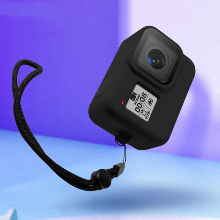 Silicone Protective Case Cover with Wrist Strap for GoPro HERO8 Black(Black) - Silicone Cases by RUIGPRO | Online Shopping South Africa | PMC TechLife | Buy Now Pay Later Mobicred