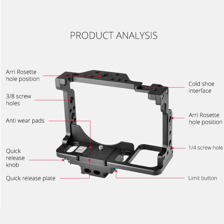 YELANGU C15-A YLG0711A-A01 Video Camera Cage Stabilizer for Nikon Z6 / Z7 (Black) - free shipping - PMC TechLife - Order now!