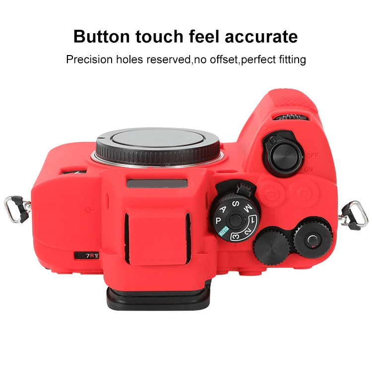 For Sony ILCE-7RM5 / Alpha 7R V Soft Silicone Protective Case (Red) - free shipping - PMC TechLife - Order now!