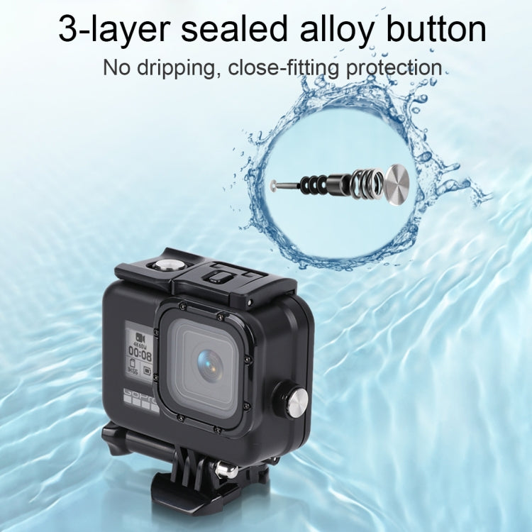 For GoPro HERO8 Black 45m Waterproof Housing Protective Case with Buckle Basic Mount & Screw & Floating Bobber Grip & Strap & Anti-Fog Inserts(Transparent) - Waterproof Cases by PMC Jewellery | Online Shopping South Africa | PMC Jewellery | Buy Now Pay Later Mobicred