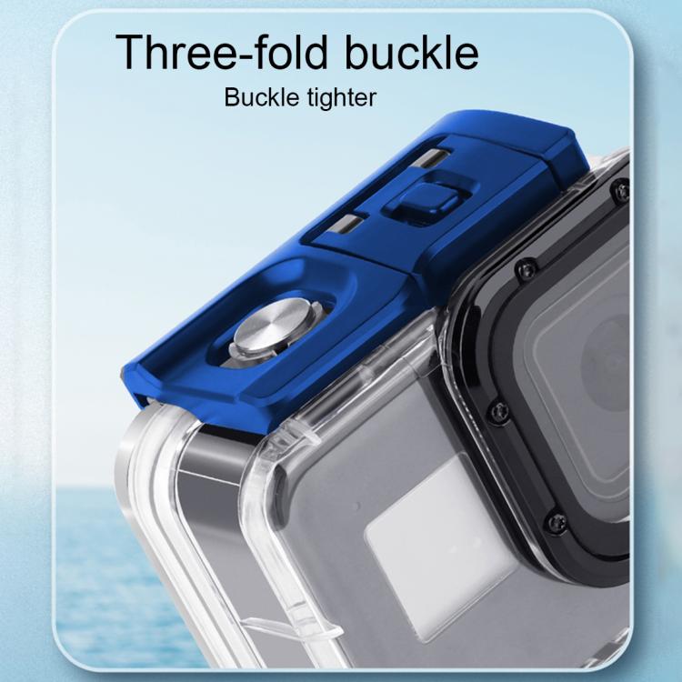 For GoPro HERO8 Black 45m Waterproof Housing Protective Case with Buckle Basic Mount & Screw & Floating Bobber Grip & Strap & Anti-Fog Inserts(Transparent) - free shipping - PMC TechLife - Order now!