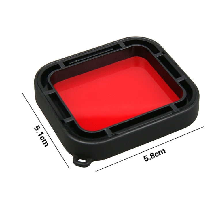 For GoPro HERO5 30m Waterproof PC & ABS Housing Protective Case + Camera Lens Red Quadrate Filter with Buckle Basic Mount & Long Screw & Anti-lost Hand Strap - Waterproof Cases by PMC TechLife | Online Shopping South Africa | PMC TechLife | Buy Now Pay Later Mobicred