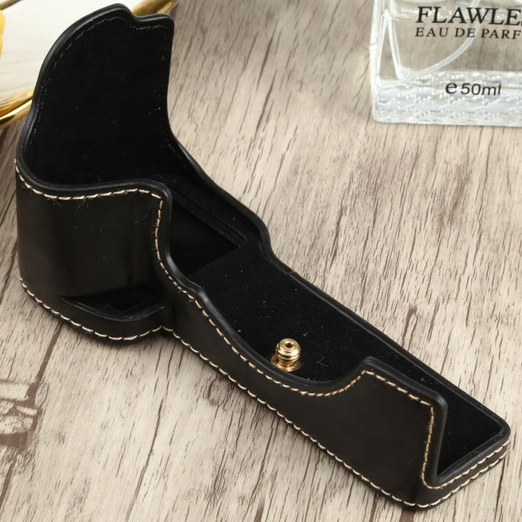 1/4 inch Thread PU Leather Camera Half Case Base for Sony ILCE-7C/A7C (Black) - free shipping - PMC TechLife - Order now!