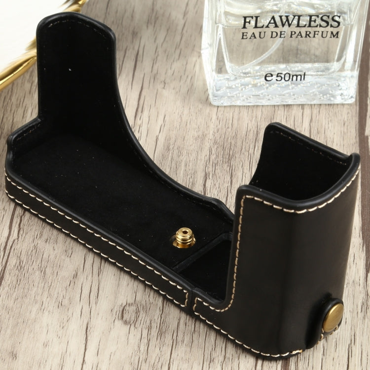 1/4 inch Thread PU Leather Camera Half Case Base for FUJIFILM XE4 (Black) - free shipping - PMC TechLife - Order now!