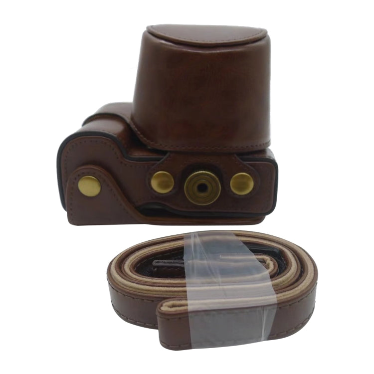 Full Body Camera PU Leather Case Bag for Sony ZV-E10(Coffee) - free shipping - PMC TechLife - Order now!