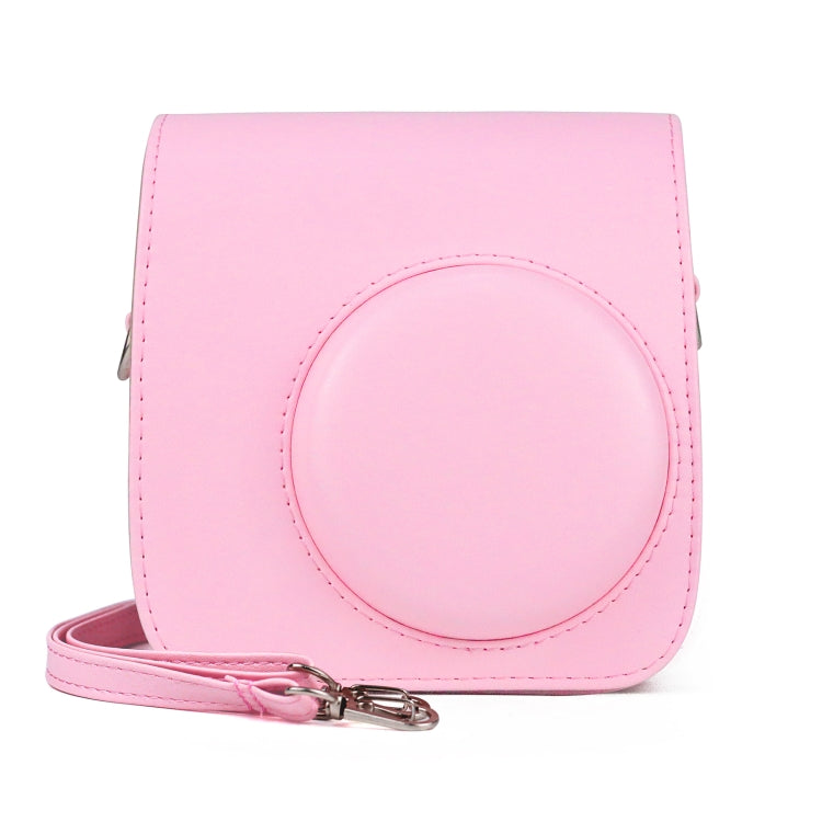 Retro Full Body PU Leather Case Camera  Bag with Strap for FUJIFILM instax mini 7+ (Pink) - Leather Bag by PMC TechLife | Online Shopping South Africa | PMC TechLife | Buy Now Pay Later Mobicred