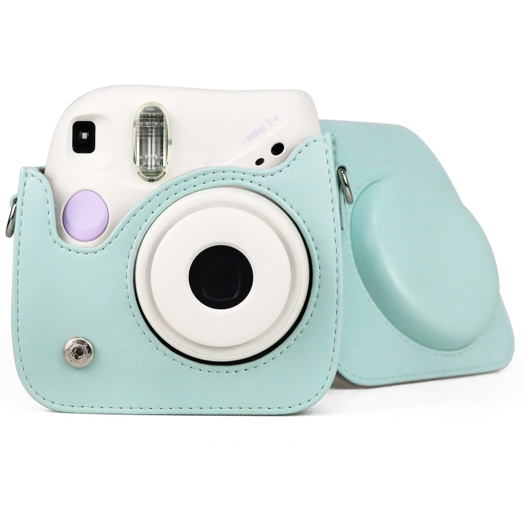 Retro Full Body PU Leather Case Camera  Bag with Strap for FUJIFILM instax mini 7+ (Baby Blue) - Leather Bag by PMC TechLife | Online Shopping South Africa | PMC TechLife | Buy Now Pay Later Mobicred
