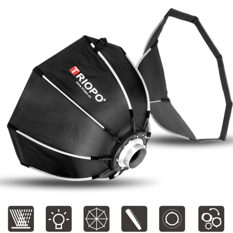 TRIOPO K2-90 90cm Speedlite Flash Octagon Parabolic Softbox Bowens Mount Diffuser (Black) - free shipping - PMC TechLife - Order now!