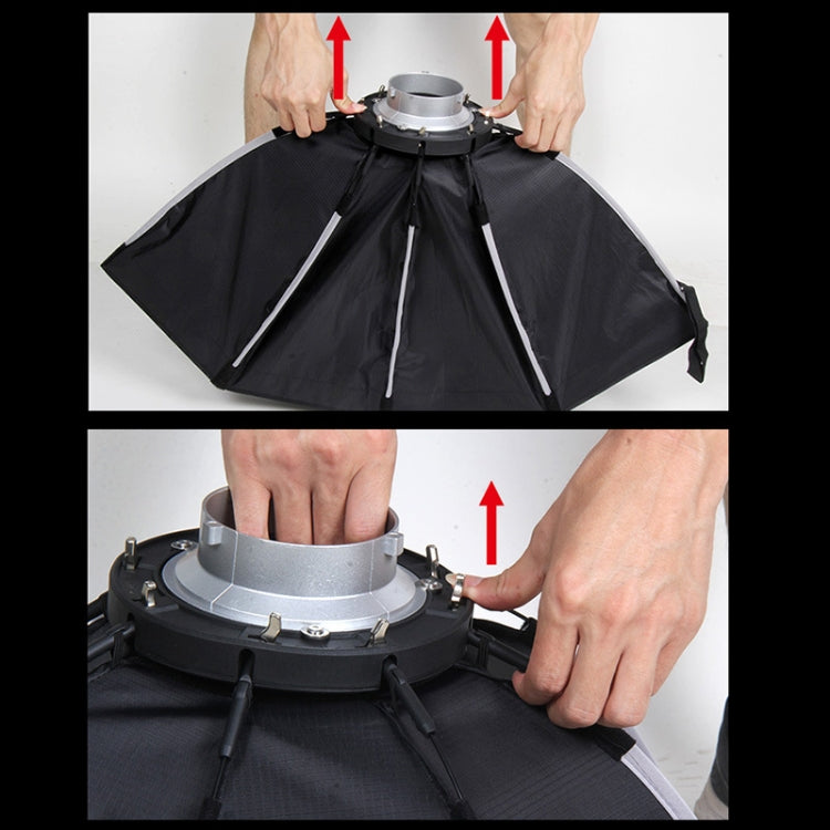 TRIOPO K2-90 90cm Speedlite Flash Octagon Parabolic Softbox Bowens Mount Diffuser (Black) - free shipping - PMC TechLife - Order now!