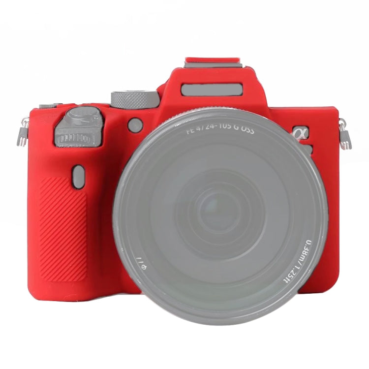 For Sony A7R4 Soft Silicone Protective Case(Red) - Protective Case by PMC TechLife | Online Shopping South Africa | PMC TechLife | Buy Now Pay Later Mobicred