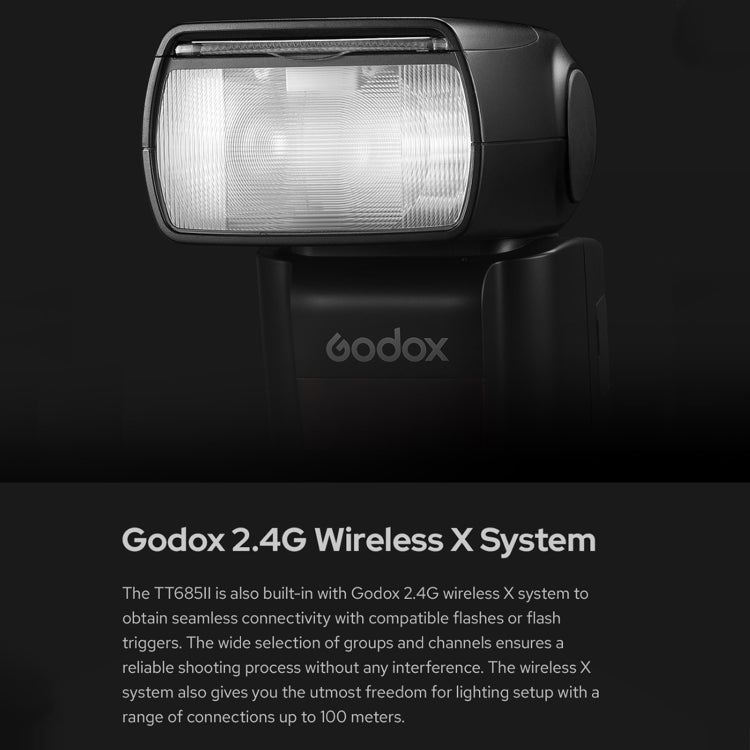 Godox TT685II-O 2.4GHz Wireless TTL HSS 1/8000s Flash Speedlite for Olympus (Black) - free shipping - PMC TechLife - Order now!