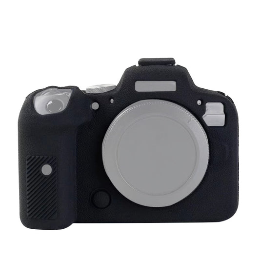 For Canon EOS R6 Litchi Texure Soft Silicone Case(Black) - Protective Case by PMC Jewellery | Online Shopping South Africa | PMC Jewellery | Buy Now Pay Later Mobicred