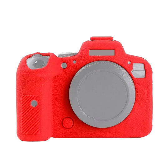 For Canon EOS R6 Litchi Texure Soft Silicone Case(Red) - Protective Case by PMC Jewellery | Online Shopping South Africa | PMC Jewellery | Buy Now Pay Later Mobicred