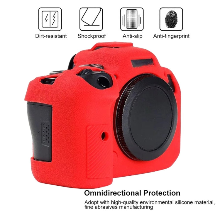 For Canon EOS R6 Litchi Texure Soft Silicone Case(Black) - free shipping - PMC TechLife - Order now!