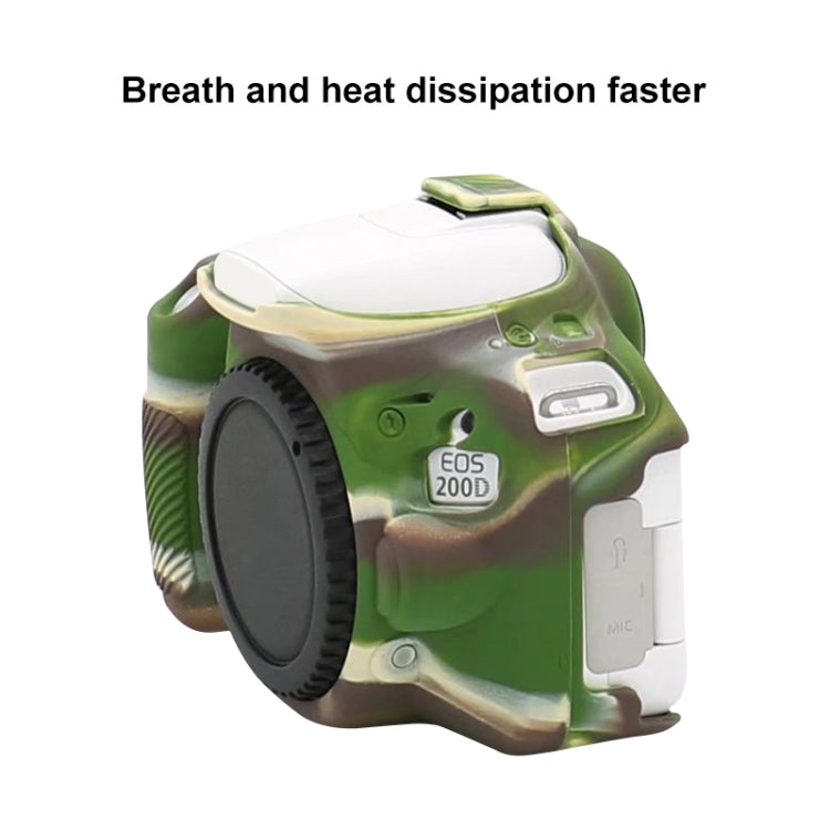 For Canon EOS 200D / EOS 200D Mark II Soft Silicone Protective Case(Camouflage) - Protective Case by PMC TechLife | Online Shopping South Africa | PMC TechLife | Buy Now Pay Later Mobicred