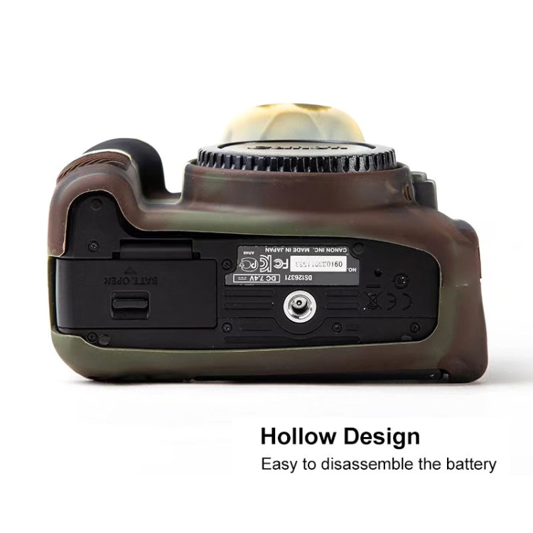 For Canon EOS 600D Soft Silicone Protective Case(Camouflage) - Protective Case by PMC TechLife | Online Shopping South Africa | PMC TechLife | Buy Now Pay Later Mobicred