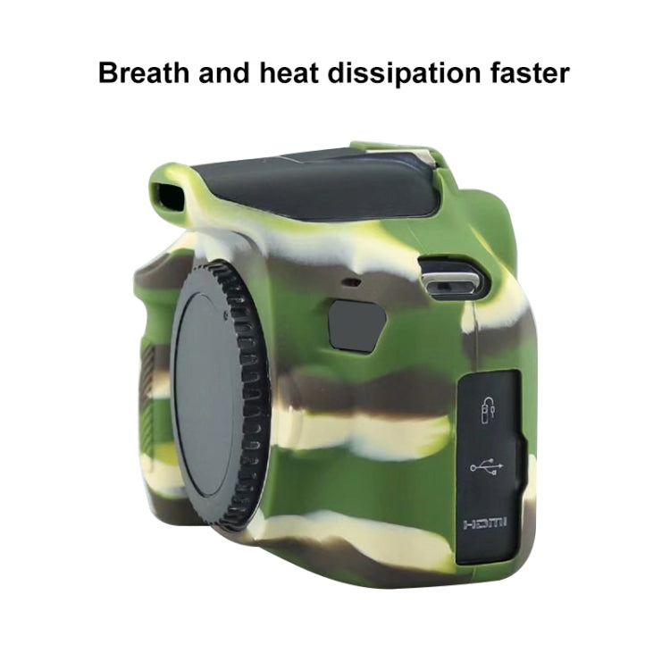 Soft Silicone Protective Case for Canon EOS 2000D (Camouflage) - Protective Case by PMC TechLife | Online Shopping South Africa | PMC TechLife | Buy Now Pay Later Mobicred