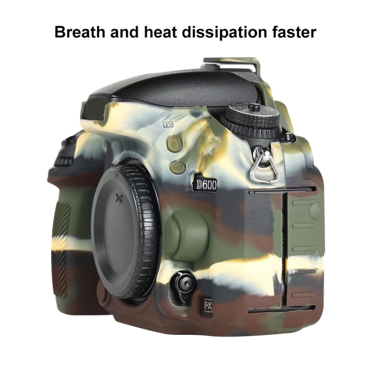For Nikon D600 / D610 Soft Silicone Protective Case(Camouflage) - Protective Case by PMC TechLife | Online Shopping South Africa | PMC TechLife | Buy Now Pay Later Mobicred