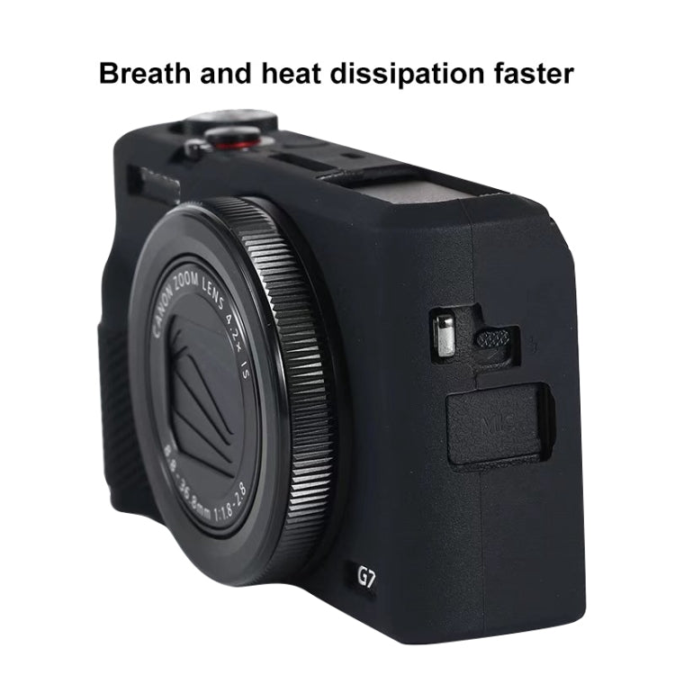 For Canon PowerShot G7 X Mark III / G7X III / G7X3 Soft Silicone Protective Case(Coffee) - Protective Case by PMC Jewellery | Online Shopping South Africa | PMC Jewellery