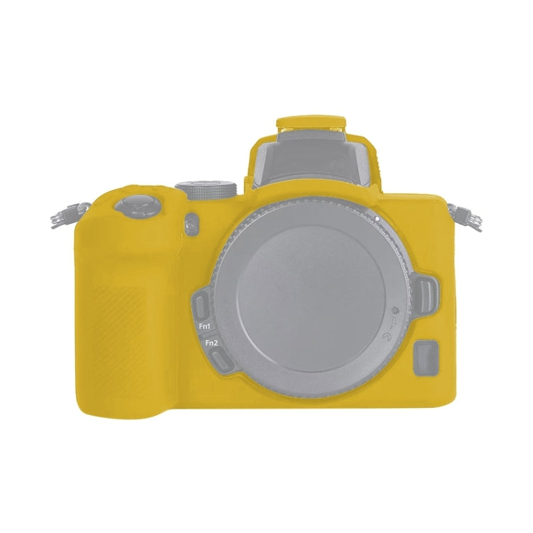 Soft Silicone Protective Case for Nikon Z50 (Yellow) - Protective Case by PMC TechLife | Online Shopping South Africa | PMC TechLife | Buy Now Pay Later Mobicred