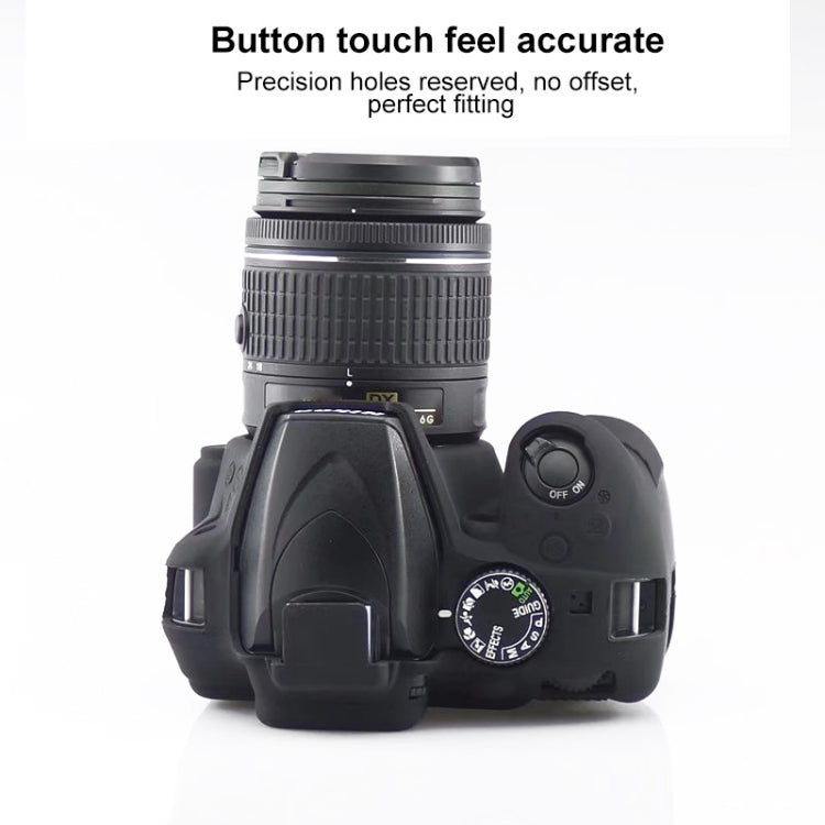 Soft Silicone Protective Case for Nikon D3400 / D3300 (Red) - Protective Case by PMC TechLife | Online Shopping South Africa | PMC TechLife | Buy Now Pay Later Mobicred