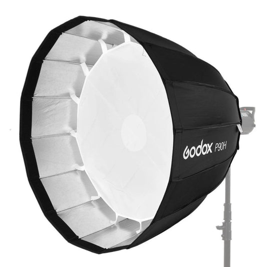 Godox P90H 90cm Deep Parabolic Softbox Reflector Diffuser Studio Light Box (Black) -  by Godox | Online Shopping South Africa | PMC Jewellery | Buy Now Pay Later Mobicred