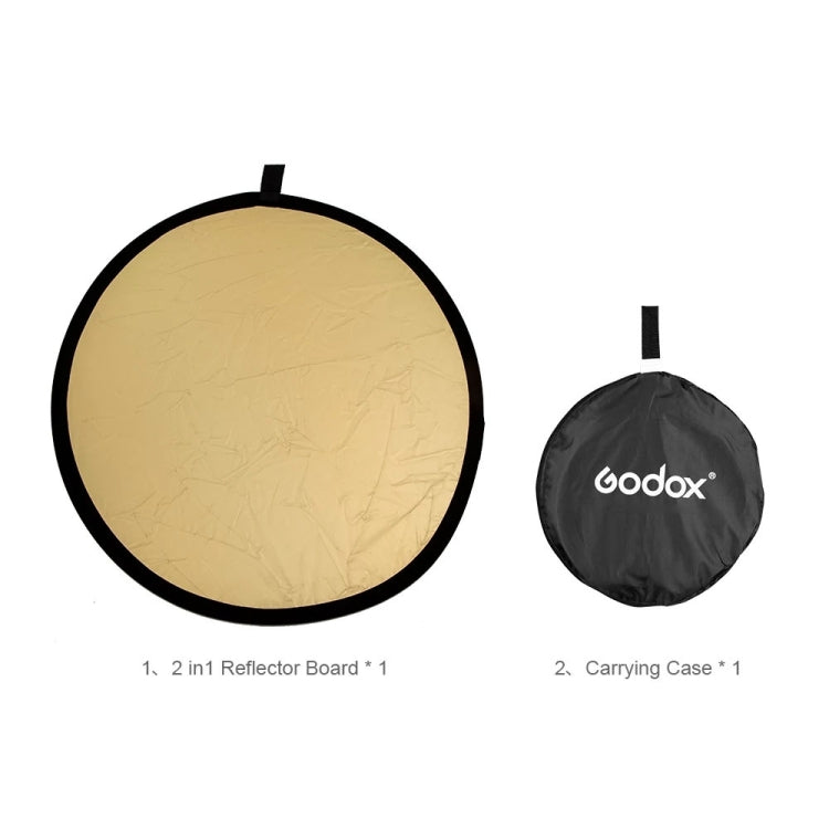 Godox FT01 80cm Round 2 in 1 Gold / Silver Folding Reflector Board - free shipping - PMC TechLife - Order now!